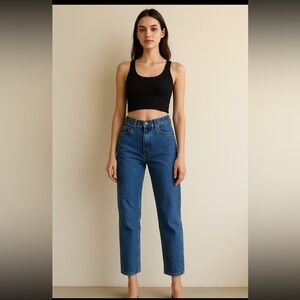 90s Levis 521 Tapper Fit Jeans Woman 28 Medium Wash Streetwear Coquette Preppy